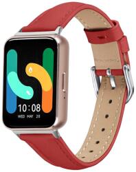  LEATHER bőrszíj Samsung Galaxy Fit3-hoz, piros