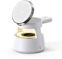 DUZZONA W23 5 az 1-ben Magsafe Töltőállomás Bluetooth Hangszóróval - Fehér