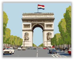  Diadalív és a Champs-Élysées - számfestő készlet