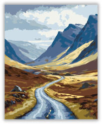  Skót Felföld Vadregényes Táj - számfestő készlet