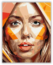  Színes Geometrikus Portré - számfestő készlet