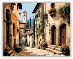  San Gimignano Kanyargós Sikátora - számfestő készlet