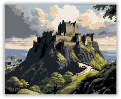Számfestő Edinburgh-i Kastély és a Régi Város - számfestő készlet (crea6950)