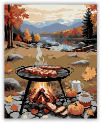  Bacon Sütése Őszi Tájban - számfestő készlet