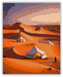 Berber Sátrak a Szahara Homokdűnéin - számfestő készlet