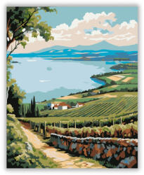  Badacsonyi Kilátás Szőlőkkel - számfestő készlet