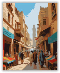  Kairói Bazár Forgataga - számfestő készlet