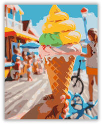  Szivárványfagyi a Tengerparton - számfestő készlet