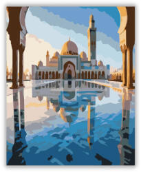  Hassan II mecset naplementében - számfestő készlet