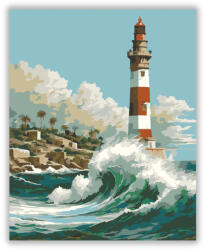 Alexandriai Világítótorony a Tengerparton - számfestő készlet