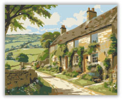  Cotswolds Falusi Táj - számfestő készlet