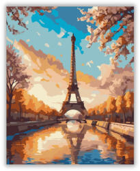  Eiffel-torony Tavaszi Virágzásban - számfestő készlet