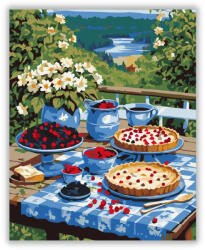  Nyári Gyümölcstorta és Erdei Bogyók - számfestő készlet