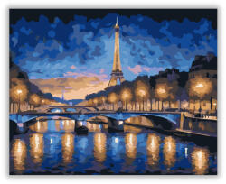  Eiffel-torony Éjszakai Fényekben - számfestő készlet