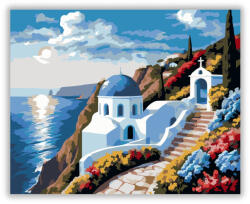  Tengerre Néző Fehér Kápolna és Kék Kupola - számfestő készlet
