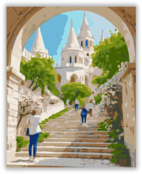  Halászbástya Tavaszi Reggelen - számfestő készlet