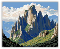  Montserrat Hegység és Kolostor - számfestő készlet