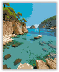 Számfestő Ibizai Öböl Tiszta Vízzel - számfestő készlet (crea6928)