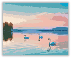  Balatoni Napkelte Hattyúkkal - számfestő készlet