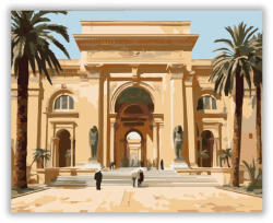  Kairói Egyiptomi Múzeum Bejárata - számfestő készlet