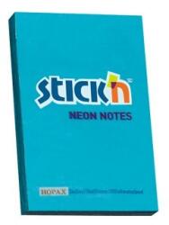 Hopax Notes autoadeziv 76 x 51 mm, 100 file, Stick"n - albastru neon (HO-21207)