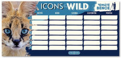 Ars Una Órarend ARS UNA egylapos kétoldalas Icons of the Wild-Serval (50495030) - bestoffice