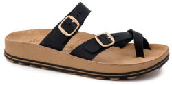 Fantasy Sandals Sandale Anatomice de Damă din Piele Negre S346 (S346)