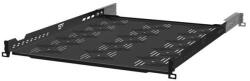 STALFLEX B-RSA19-1U-550B 19" 1U 550mm mély 4 ponton rögzíthető fekete fix tálca (B-RSA19-1U-550B) - procompkft