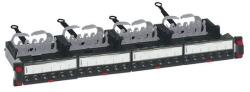 LEGRAND Patch panel - Cat6A, STP, 24 portos, 1U, árnyékolt, (4x6xRJ45 modulok) gyorscsatlakozók, LCS3 (033772)