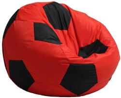 PUFRELAX Пуф, топка 400л. Telstar XL - Red & Black, За открито, Перящ се калъф, Пълнеж от Полистиролни перли (PUF-G-TXL-TEX-REBL) - topmall