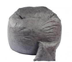 PUFRELAX Комплект, Барбарон и декоративна възглавница 800л. , King Size XL - Smoke Grey, Перящ се калъф, Трансформира се в легло, Пълнеж с микс от мемори пяна и дунапрен, Гама Premium (PUF-M-KPXL-PT-MNGRE) - t