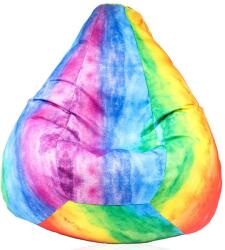 PUFRELAX Пуф, круша, 220л. , Nirvana Hobbit, Rainbow Watercolour, Водоустойчив, Перящ се калъф, Пълнеж от Полистиролни перли, принт, 8335 (PUF-G-NH-TEXP-RAW) - topmall