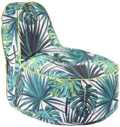 PUFRELAX Пуф, стол, 200л. , OK Junior, Tropical Leaves, Водоустойчив, Перящ се калъф, Пълнеж от Полистиролни перли, принт, 8483 (PUF-G-OKJ-TEXP-TRO) - topmall