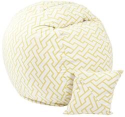 PUFRELAX Комплект Барбарон и декоративна възглавница, 450л. Matusalem, Zappity Yellow, Перящ се калъф, Подходящ за деца, Пълнеж с микс от мемори пяна и дунапрен, Гама Premium (PUF-M-MP-PT-ZAY) - topmall