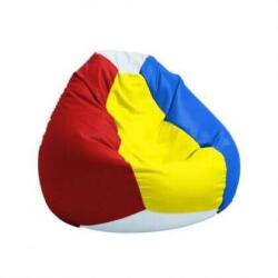 PUFRELAX Пуф, круша, 320л. , Nirvana Grande - Hi Romania! , Водоустойчив, Перящ се калъф, Пълнеж от полистиролни перли (PUF-G-NGR-PEX-ROM) - topmall