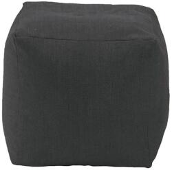 PUFRELAX Пуф, Табуретка Куб - Eerie Black, Перящ се калъф, 80л (PUF-G-C-PT-ERBL) - topmall