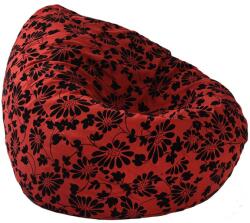PUFRELAX Пуф, круша, 320л. , Nirvana Grande - Poppy, Перящ се калъф, Пълнеж от Полистиролни перли, Гама Premium (PUF-G-NGR-PT-PPY) - topmall
