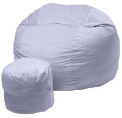 PUFRELAX Комплект, Барбарон с табуретка за крака, 500л. Matusalem - Snowflake, Перящ се калъф, Подходящ за деца, Пълнеж с микс от мемори пяна и дунапрен, Гама Plush Honey, 8141 (PUF-M-MO-PH-SN-k) - topmall