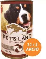 Pet's Land Land Dog Beef & Lamb - Apple 12x1240 g