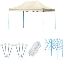 Leziter Összecsukható Kerti Pavilon - 2.9x3.9x3 m, Bézs