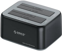 ORICO dokkolóállomás 2, 5" / 3, 5" HDD / SSD, 5Gbps, USB-A-ról USB-B-re, klónozási funkcióval (fekete) (6829C3-V1-EU-BK-BPIP) - mione