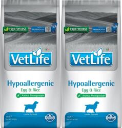 FARMINA Vet Life Dog Hypoallergenic Egg&Rice 2x12 kg dieta pentru caini cu alergii