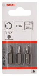 Bosch Bit de șurubelniță extra dur Extra-Hart T15, 25 mm (3 buc) 2607001607 (2607001607) Set capete bit, chei tubulare