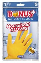 Bonus Gumikesztyű BONUS háztartási latex sárga S (B378)