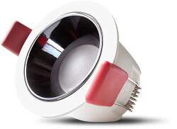 GLEDOPTO GL-D-002P Zigbee Pro (Zigbee 3.0 + RF vevős) okos süllyesztett RGBCCT LED spot lámpa (300 lumen, IP40), fehér kerettel - okosotthon