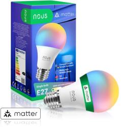 NOUS P3 okos Tuya Wi-Fi RGB izzó (E27 foglalat), Matter kompatibilis - okosotthon