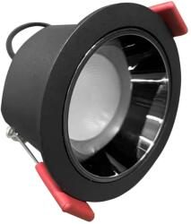 GLEDOPTO GL-D-001P Zigbee Pro (Zigbee 3.0 + RF vevős) okos süllyesztett RGBCCT LED spot lámpa (450 lumen, IP33), fekete kerettel - okosotthon