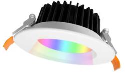 Gledopto GL-D-005P Zigbee Pro (Zigbee 3.0 + RF vevős) okos süllyesztett RGBCCT LED spot lámpa (1050 lumen, IP20), fehér kerettel - okosotthon