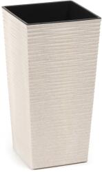 Lamela FINEZIA ECO DLUTO magas virágcserép, 19×19 cm, 36 cm magas, fehér (1311117481)