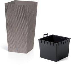 Prosperplast RATO SQUARE DRTS400 virágcserép, mokka (12248)